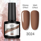Shiny Womens Gel Nail Polish Permanent Painting Glossy Matte Effect For Manicure Nail Art Design For Womens and Girls Stevvex