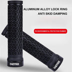 Shock Absorption Mountain Road Cycling Bike Bicycle Handlebar Cover Grips Smooth Soft Rubber Anti-slip Handle Grip Lock Bar End Premium Bike Handlebar Grips Single Lock-on Bike Grips Professional Mountain Bicycle Handlebar Locking Grips Stevvex