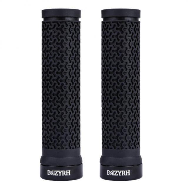 Shock Absorption Mountain Road Cycling Bike Bicycle Handlebar Cover Grips Smooth Soft Rubber Anti-slip Handle Grip Lock Bar End Premium Bike Handlebar Grips Single Lock-on Bike Grips Professional Mountain Bicycle Handlebar Locking Grips Stevvex
