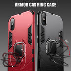 Shockproof Armor Case For iPhone XR iPhone X Xs Xs Max Stand Holder Ring Phone Cover for iPhone 6 6S 6PLUS 7 8 plus  Slim Durable Soft Anti-Scratch 360 Degree Rotating Ring Holder Kickstand Protective With Magnetic Case Stevvex