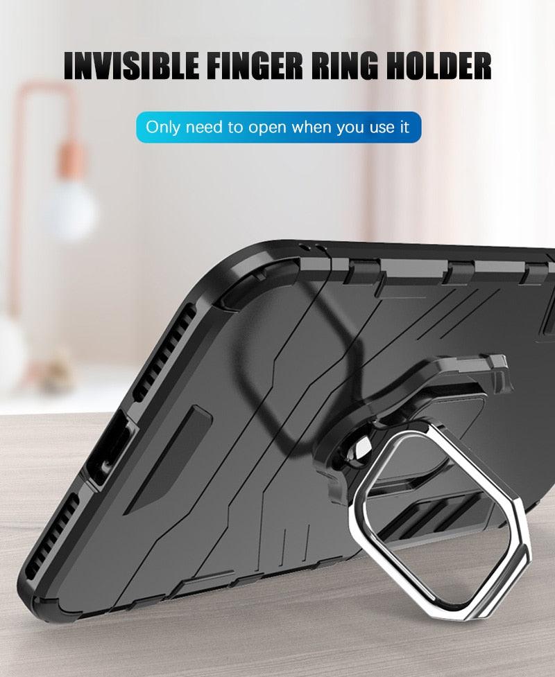 Shockproof Armor Case For iPhone XR iPhone X Xs Xs Max Stand Holder Ring Phone Cover for iPhone 6 6S 6PLUS 7 8 plus  Slim Durable Soft Anti-Scratch 360 Degree Rotating Ring Holder Kickstand Protective With Magnetic Case Stevvex