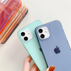 Shockproof Bumper Cover Anti-Scratch Protective Slim Thin Phone Case for iPhone Candy Color Transparent Silicone Phone Case For iPhone 14 12 13 Mini 14 Pro Max Clear Soft Cover Stevvex