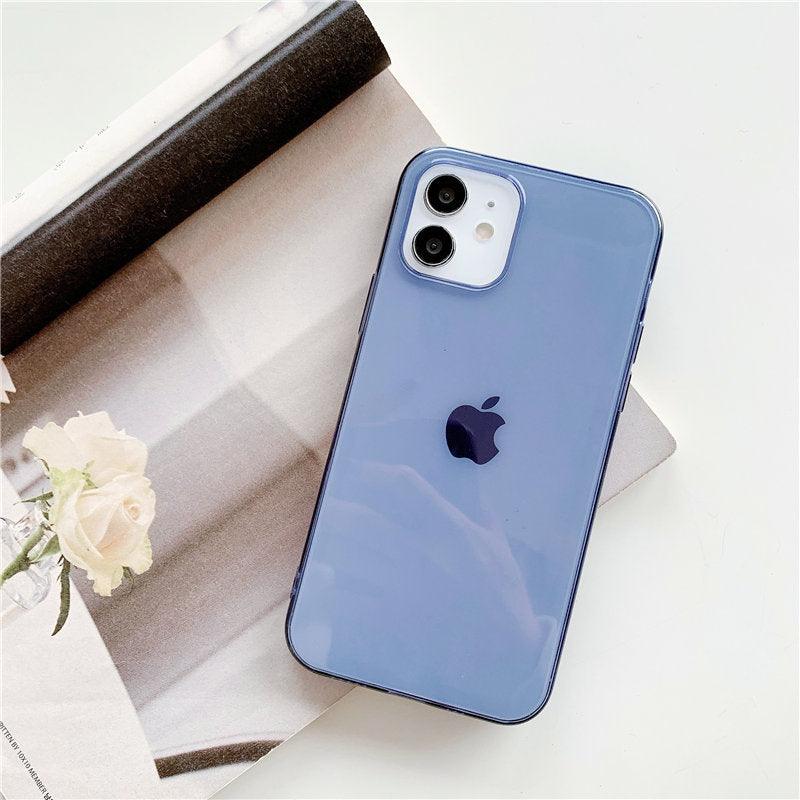 Shockproof Bumper Cover Anti-Scratch Protective Slim Thin Phone Case for iPhone Candy Color Transparent Silicone Phone Case For iPhone 14 12 13 Mini 14 Pro Max Clear Soft Cover Stevvex