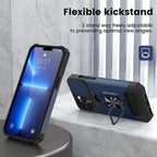 Shockproof Camera Cover & Kickstand  Heavy Duty Protective Case Suitable For iPhone 14 Pro Max Card Push Anti-fall Mobile Phone Case iPhone 13 12 11 Pro Max Ring Protective Cover Stevvex
