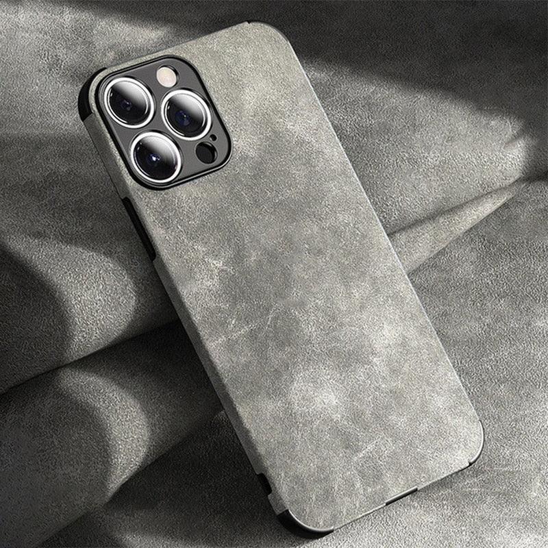 Shockproof Leather Texture Case For iPhone  8 7 Plus Soft Silicone Bumper Camera Protection Phone Cover Luxury Elegant PU Leather Flexible Bumper Non-Slip Grip Shockproof Full Body Protective Cover Stevvex
