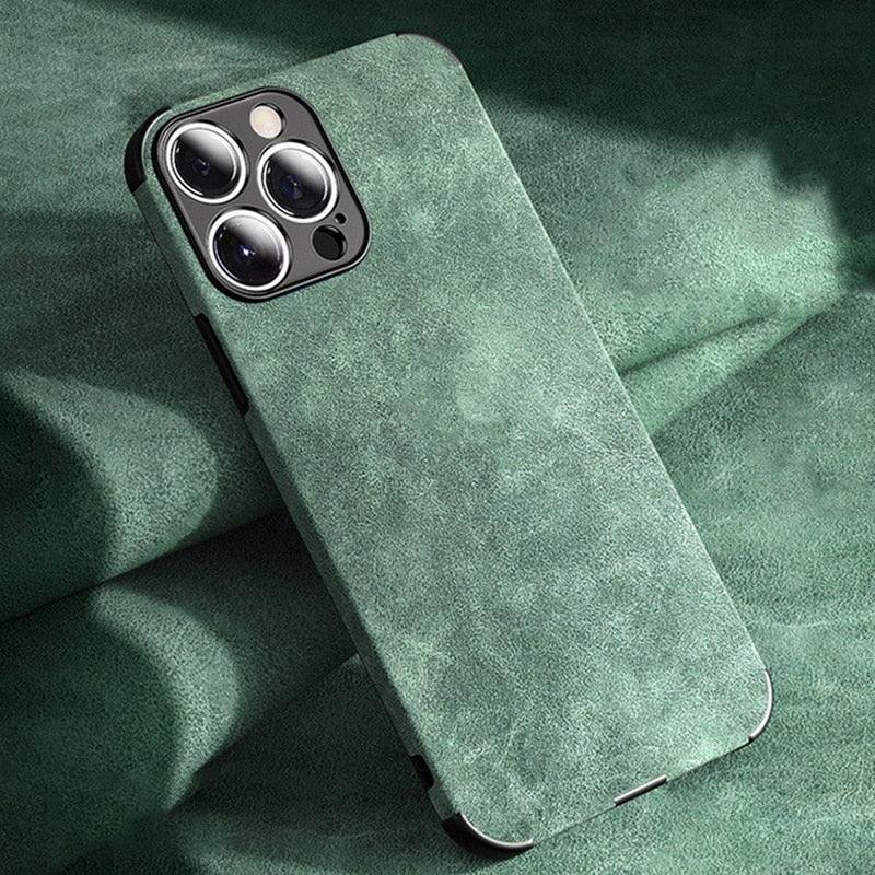 Shockproof Leather Texture Case For iPhone  8 7 Plus Soft Silicone Bumper Camera Protection Phone Cover Luxury Elegant PU Leather Flexible Bumper Non-Slip Grip Shockproof Full Body Protective Cover Stevvex