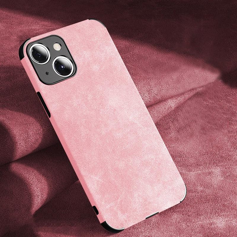Shockproof Leather Texture Case For iPhone  8 7 Plus Soft Silicone Bumper Camera Protection Phone Cover Luxury Elegant PU Leather Flexible Bumper Non-Slip Grip Shockproof Full Body Protective Cover Stevvex