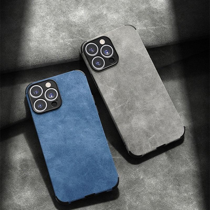 Shockproof Leather Texture Case For iPhone  8 7 Plus Soft Silicone Bumper Camera Protection Phone Cover Luxury Elegant PU Leather Flexible Bumper Non-Slip Grip Shockproof Full Body Protective Cover Stevvex