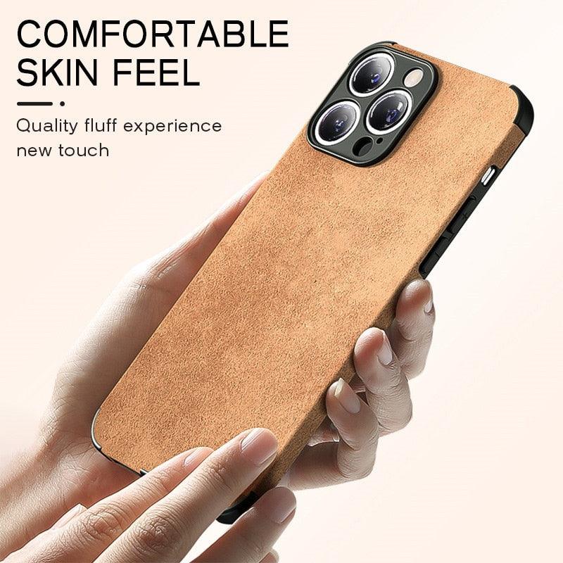 Shockproof Leather Texture Case For iPhone  8 7 Plus Soft Silicone Bumper Camera Protection Phone Cover Luxury Elegant PU Leather Flexible Bumper Non-Slip Grip Shockproof Full Body Protective Cover Stevvex