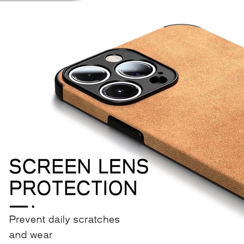 Shockproof Leather Texture Case For iPhone  8 7 Plus Soft Silicone Bumper Camera Protection Phone Cover Luxury Elegant PU Leather Flexible Bumper Non-Slip Grip Shockproof Full Body Protective Cover Stevvex