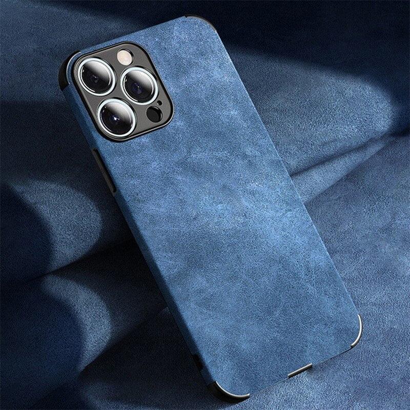Shockproof Leather Texture Case For iPhone  8 7 Plus Soft Silicone Bumper Camera Protection Phone Cover Luxury Elegant PU Leather Flexible Bumper Non-Slip Grip Shockproof Full Body Protective Cover Stevvex