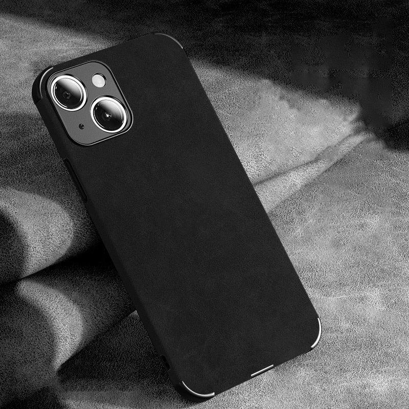 Shockproof Leather Texture Case For iPhone  8 7 Plus Soft Silicone Bumper Camera Protection Phone Cover Luxury Elegant PU Leather Flexible Bumper Non-Slip Grip Shockproof Full Body Protective Cover Stevvex
