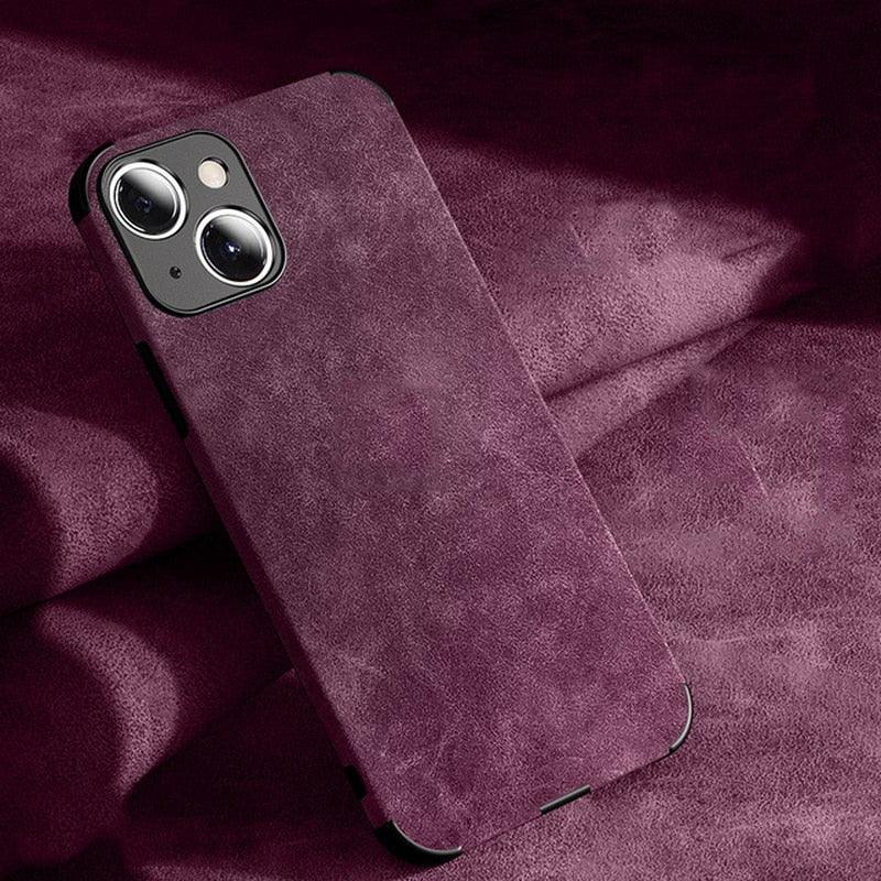 Shockproof Leather Texture Case For iPhone  8 7 Plus Soft Silicone Bumper Camera Protection Phone Cover Luxury Elegant PU Leather Flexible Bumper Non-Slip Grip Shockproof Full Body Protective Cover Stevvex