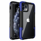 Shockproof Phone Case For iPhone 12 11 13 Pro Max Transparent Case For iPhone 11 12 13 Hard Soft Full Cover 360 Degree Protective Cover Simple Luxury Design Shiny iphone cover Stevvex
