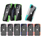 Shockproof Phone Case For iPhone 12 11 13 Pro Max Transparent Case For iPhone 11 12 13 Hard Soft Full Cover 360 Degree Protective Cover Simple Luxury Design Shiny iphone cover Stevvex