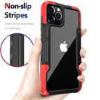 Shockproof Phone Case For iPhone 12 11 13 Pro Max Transparent Case For iPhone 11 12 13 Hard Soft Full Cover 360 Degree Protective Cover Simple Luxury Design Shiny iphone cover Stevvex