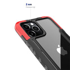 Shockproof Phone Case For iPhone 12 11 13 Pro Max Transparent Case For iPhone 11 12 13 Hard Soft Full Cover 360 Degree Protective Cover Simple Luxury Design Shiny iphone cover Stevvex