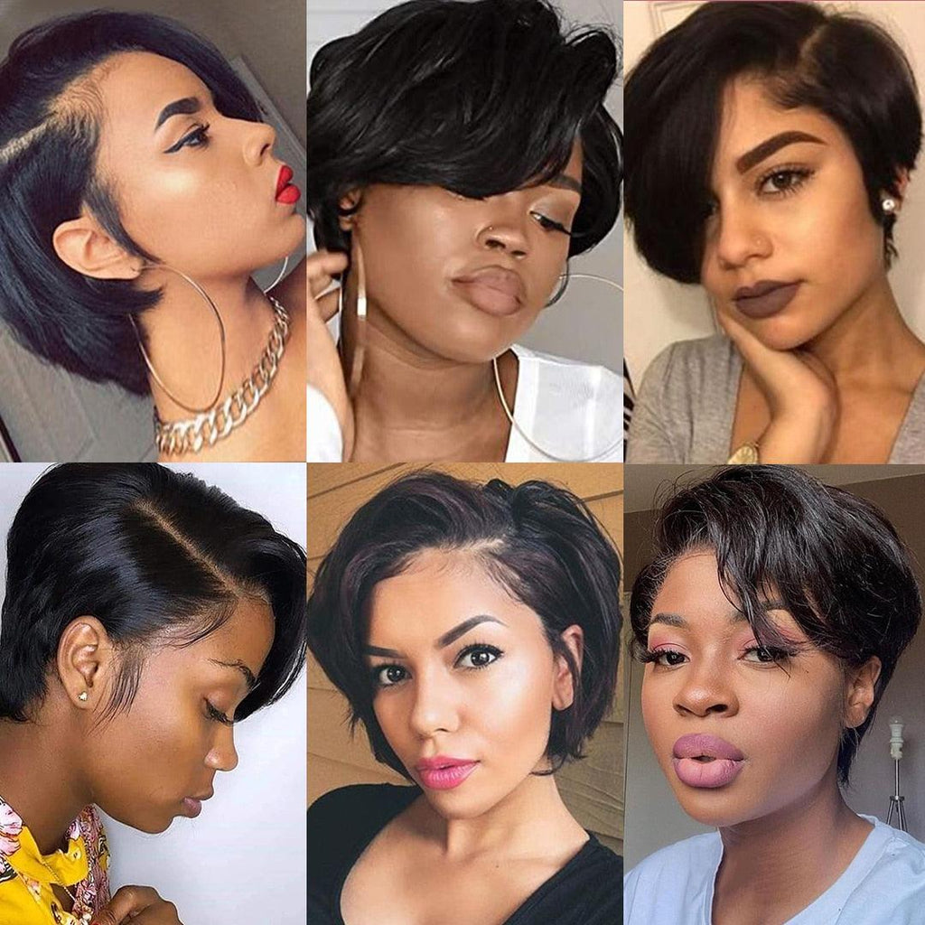 Short Pixie T-Part Lace Wig