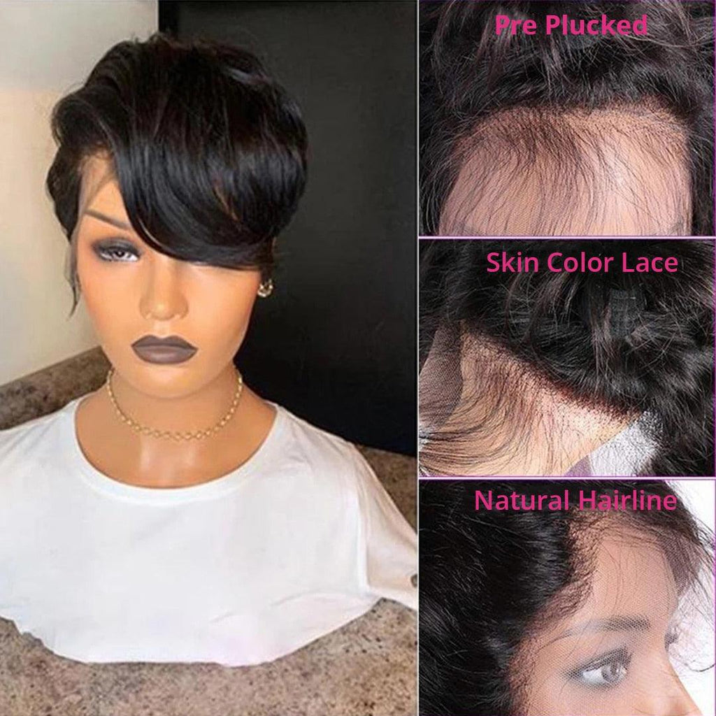 Short Pixie T-Part Lace Wig