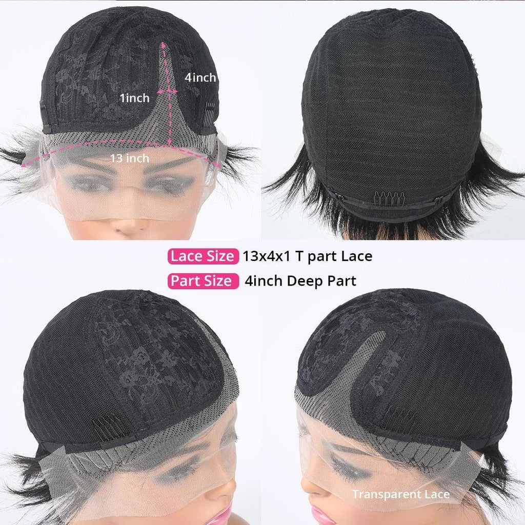 Short Pixie T-Part Lace Wig