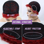 Short Curly Hair Wigs Pixie Cut Brazilian Human Hair For Black Women Natural Black 150% Density Glueless Afro Kinky Curly Human Hair Wig For Black Women Gifts for Girlfriends Stevvex