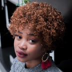 Short Curly Human Hair Wigs Pixie Cut Wigs Lace Front Wigs for Women Remy Hair Wig for Women Pre Plucked with Baby Hair Wigs For Black Women Gifts for Girlfriends Stevvex