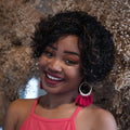 Short Curly Human Hair Wigs Pixie Cut Wigs Lace Front Wigs for Women Remy Hair Wig for Women Pre Plucked with Baby Hair Wigs For Black Women Gifts for Girlfriends Stevvex