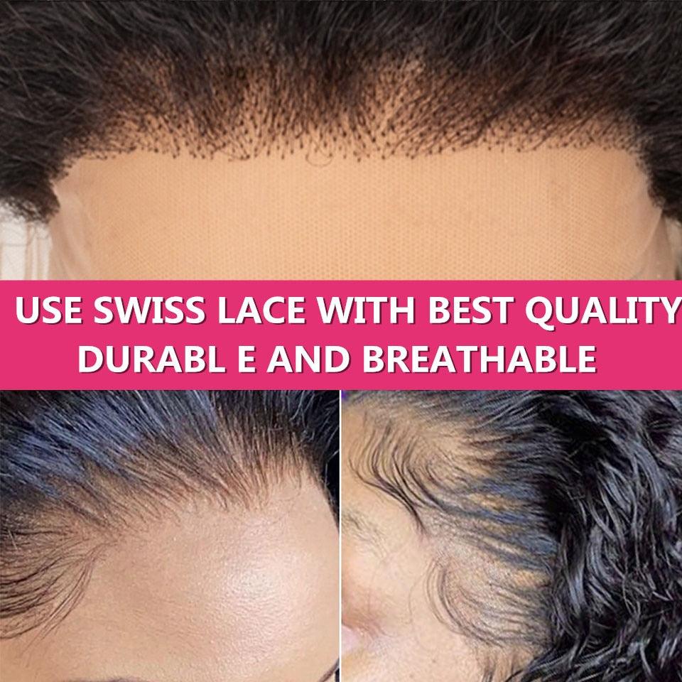 Short Curly Human Hair Wigs Pixie Cut Wigs Lace Front Wigs for Women Remy Hair Wig for Women Pre Plucked with Baby Hair Wigs For Black Women Gifts for Girlfriends Stevvex