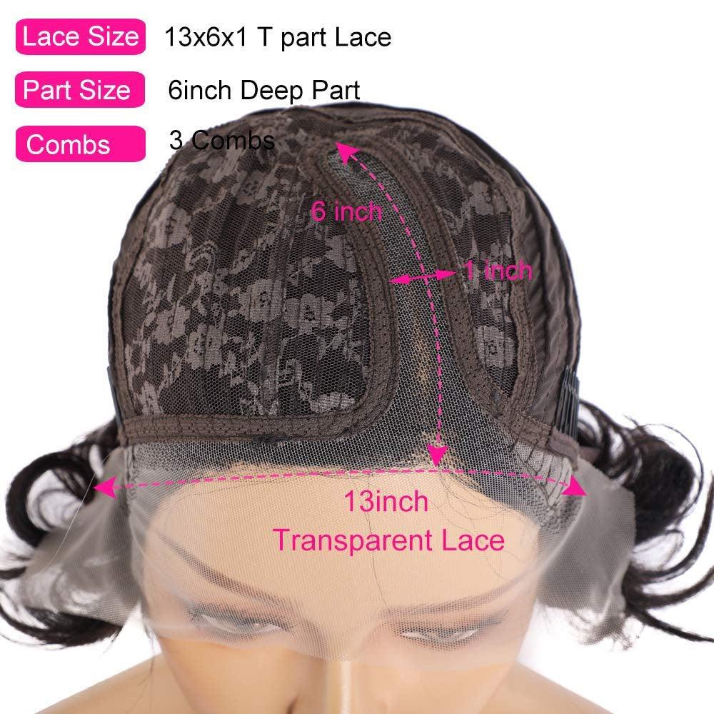 Short Pixie Cut Wig Transparent Lace Human Hair Wigs For Women Straight Frontal Wig Side Part Bob Wig Short Lace Part Wigs For Black Women Gifts for Girlfriends Stevvex