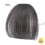 Short Synthetic Bangs Heat Resistant Hairpieces Hair Women Natural Short Fake Hair Air Bangs Hair Clips For Extensions Natural Flat Neat Bangs With Temples For Women One Piece Hairpiece Stevvex