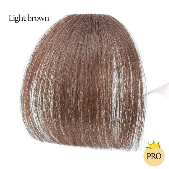Short Synthetic Bangs Heat Resistant Hairpieces Hair Women Natural Short Fake Hair Air Bangs Hair Clips For Extensions Natural Flat Neat Bangs With Temples For Women One Piece Hairpiece Stevvex