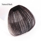 Short Synthetic Bangs Heat Resistant Hairpieces Hair Women Natural Short Fake Hair Air Bangs Hair Clips For Extensions Natural Flat Neat Bangs With Temples For Women One Piece Hairpiece Stevvex