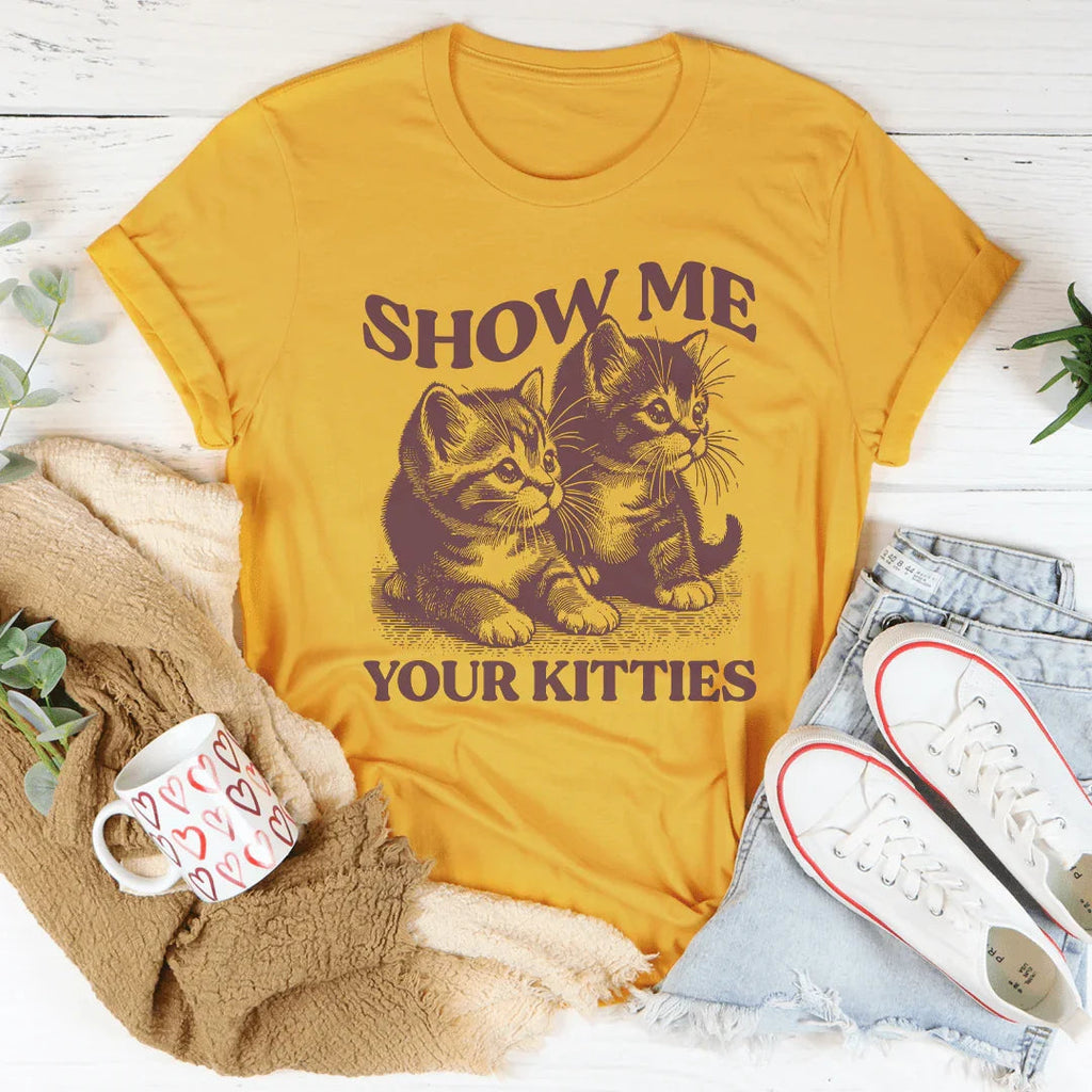 Show me your Kitties Tee Peachy Sunday