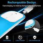 Silent White Slim 2.4G Wireless Rechargeable USB Portable Mouse Ultra Thin 1600DPI  Noiseless Ergonomic Mice For Laptop Stevvex