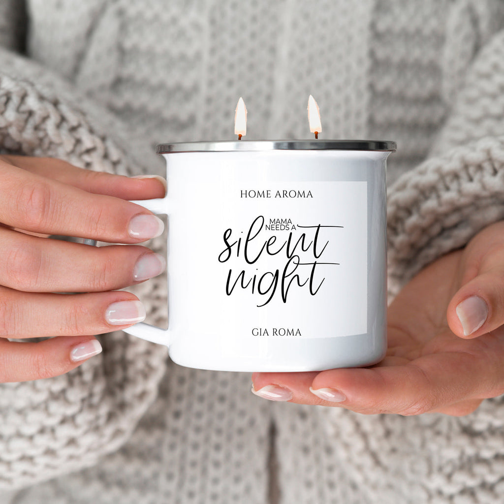 16oz Reusable Metal Candle Mug Scented Candle With Custom Label Color Option BandsCo Straps