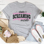 Silently Screaming Inside Tee Peachy Sunday