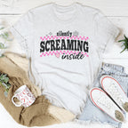 Silently Screaming Inside Tee Peachy Sunday