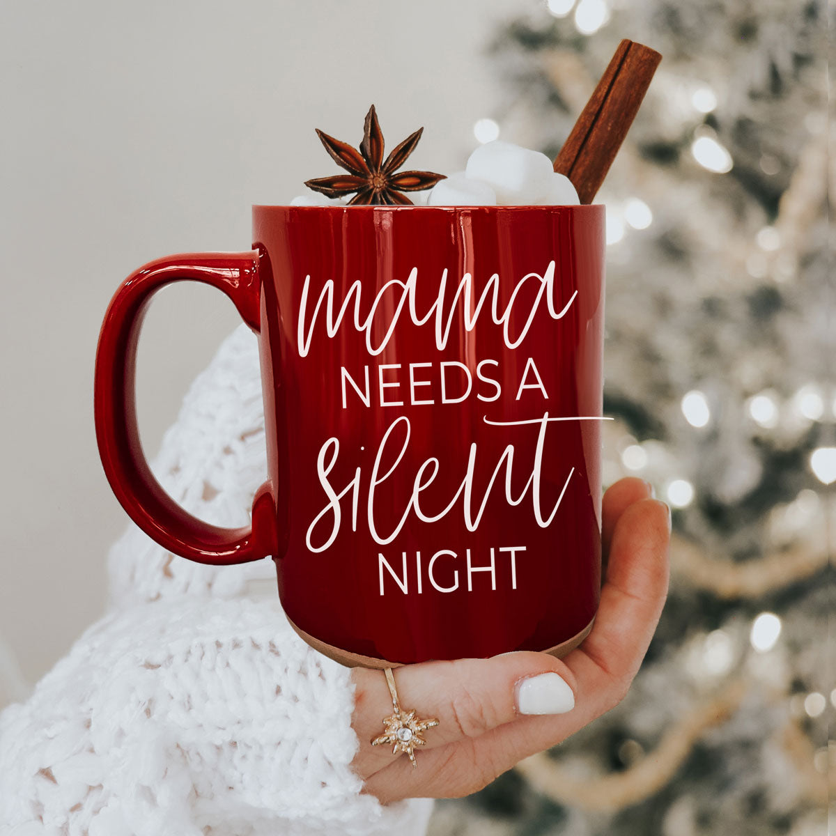 Christmas Coffee Mug Double Sided Ceramic Funny Holiday Snark Mug 15oz BandsCo Straps