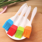 Silicone Basting Brush Pastry Barbecue Oil Brushes Baking Bakeware Bread BBQ Brush for Kitchen Cooking Random Color Silicone Oil Brush and Spatula Cake Bake Barbeque Pastry Brushes Heat Resistant BBQ Accessories Stevvex