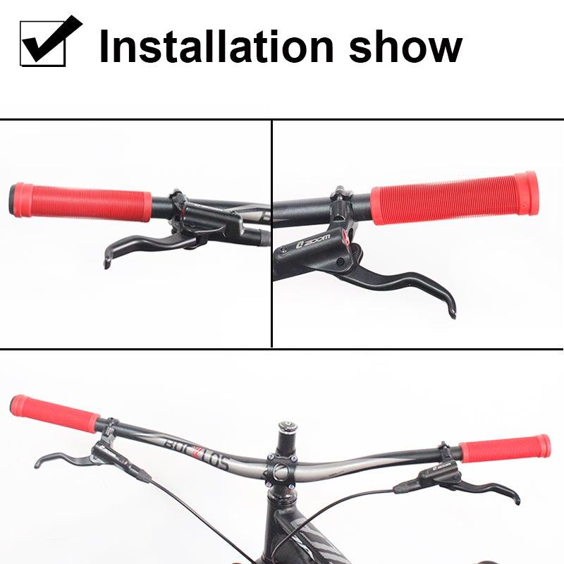 Silicone Bicycle Grips Road Bike Handlebar Grip With Rubber Handle Bar End Plug Bicycle Silicone Foam Grips Memory Foam Technology And Ergonomic Design Anti-Slip Shockproof And Weather Resistant Bicycle Handles Stevvex