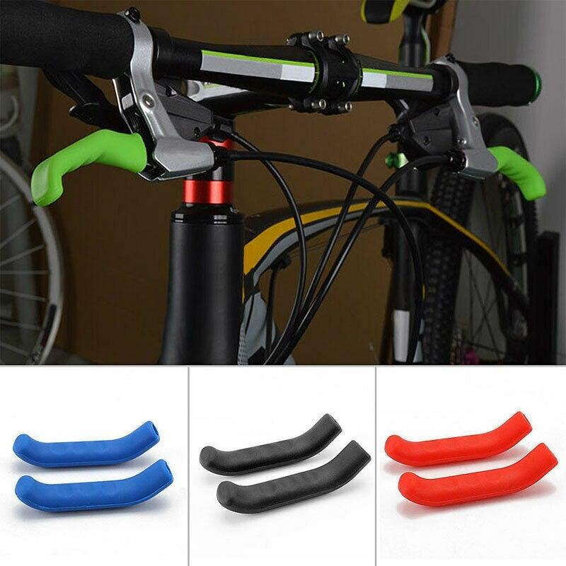 Silicone Bicycle Lever Grips Protectors Anti-Skid Bike Brake Lever Handle Bike Silicone Brake Cover Protector Silicone Grips Anti-Slip Waterproof Protector Cycling Accessory Stevvex