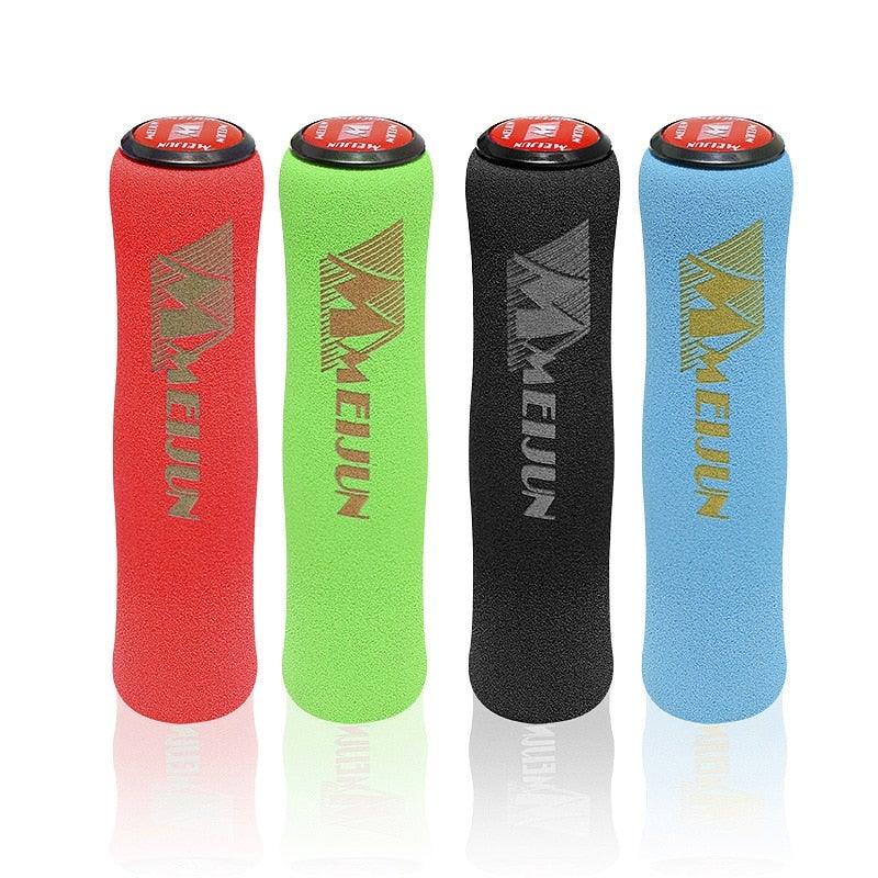 Silicone Bike Bicycle Grips Sponge Handlebar Soft Ultralight Grips Brake Grips Silicone Glove Handle Soft Sponge Non-Slip Bicycle Handle With End Holding Shock Resistance Absorbent Comfortable Design Stevvex