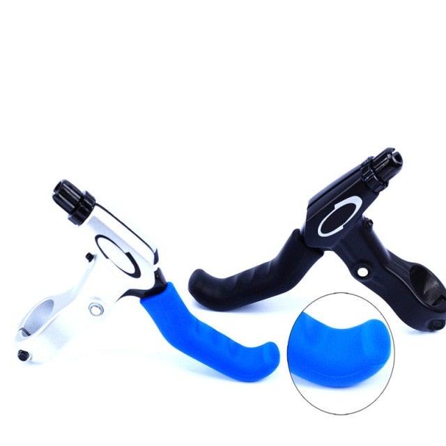 Silicone Bike Bicycle Grips Sponge Handlebar Soft Ultralight Grips Brake Grips Silicone Glove Handle Soft Sponge Non-Slip Bicycle Handle With End Holding Shock Resistance Absorbent Comfortable Design Stevvex