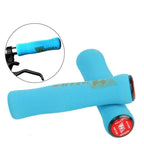 Silicone Bike Bicycle Grips Sponge Handlebar Soft Ultralight Grips Brake Grips Silicone Glove Handle Soft Sponge Non-Slip Bicycle Handle With End Holding Shock Resistance Absorbent Comfortable Design Stevvex