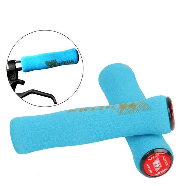 Silicone Bike Bicycle Grips Sponge Handlebar Soft Ultralight Grips Brake Grips Silicone Glove Handle Soft Sponge Non-Slip Bicycle Handle With End Holding Shock Resistance Absorbent Comfortable Design Stevvex