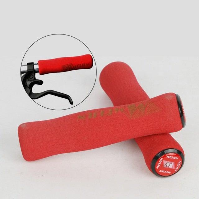 Silicone Bike Bicycle Grips Sponge Handlebar Soft Ultralight Grips Brake Grips Silicone Glove Handle Soft Sponge Non-Slip Bicycle Handle With End Holding Shock Resistance Absorbent Comfortable Design Stevvex