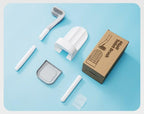 Silicone Bristles Toilet Brush And Holder For Bathroom Storage And Organization Compact Wall Hang Cleaning Kit Accessories Silicone Toilet Brush With Holder Bathroom Toilet Bowl Brush Set Non-Slip Handle Wall Mounted Floor Standing Stevvex