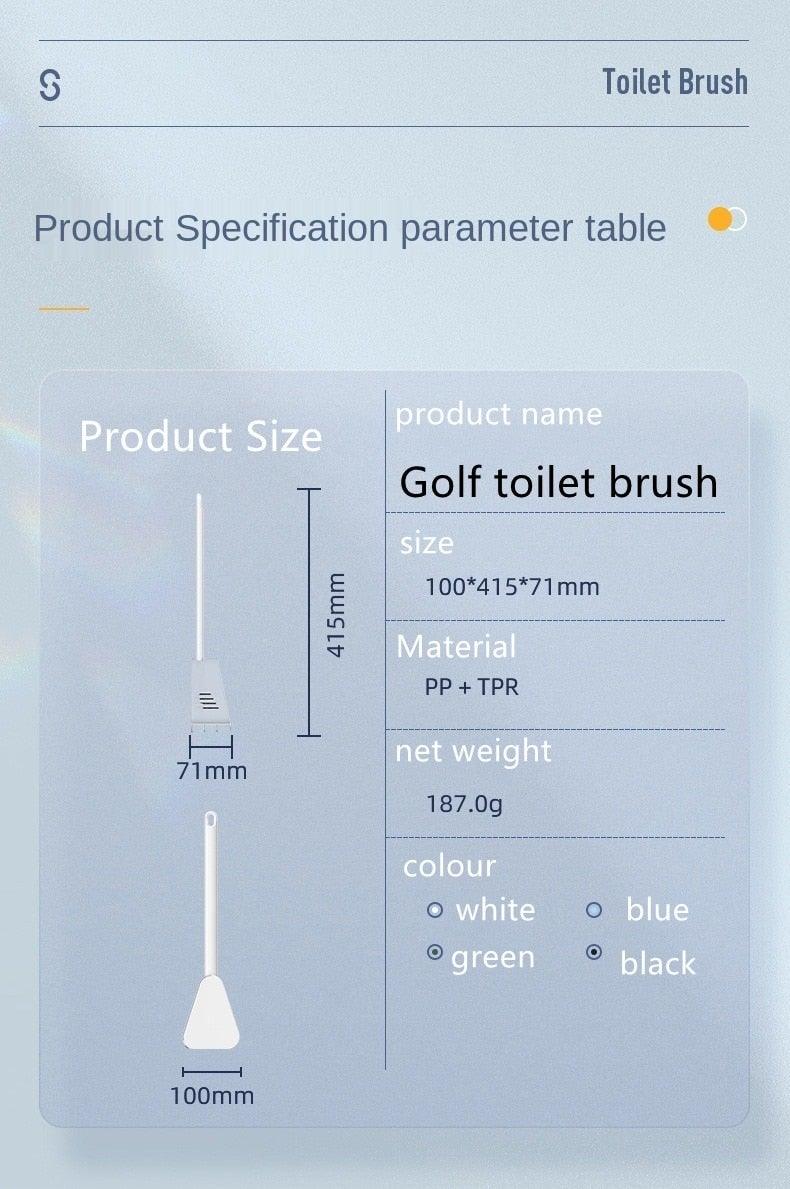 Silicone Bristles Toilet Brush And Holder For Bathroom Storage And Organization Compact Wall Hang Cleaning Kit Accessories Silicone Toilet Brush With Holder Bathroom Toilet Bowl Brush Set Non-Slip Handle Wall Mounted Floor Standing Stevvex