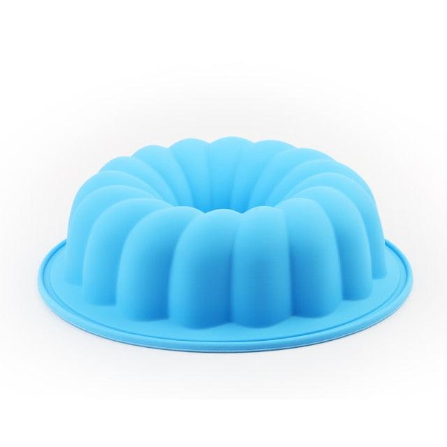 Silicone Cake Mold Large Cake Pan Food Grade Silicone Mold Non-stick Round For Jelly Gelatin Birthday Party Bread Top-Level Silicone Cake Mold Fluted Tube Cake Pan For Jelly Stevvex