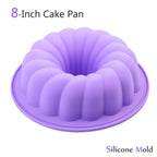 Silicone Cake Mold Large Cake Pan Food Grade Silicone Mold Non-stick Round For Jelly Gelatin Birthday Party Bread Top-Level Silicone Cake Mold Fluted Tube Cake Pan For Jelly Stevvex